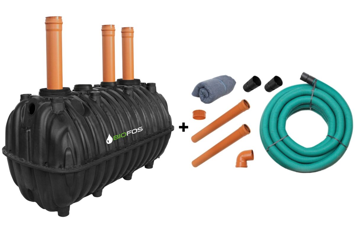 Fosă septică 2200L cu kit de instalare si drenaj + transport inclus - imagine 1