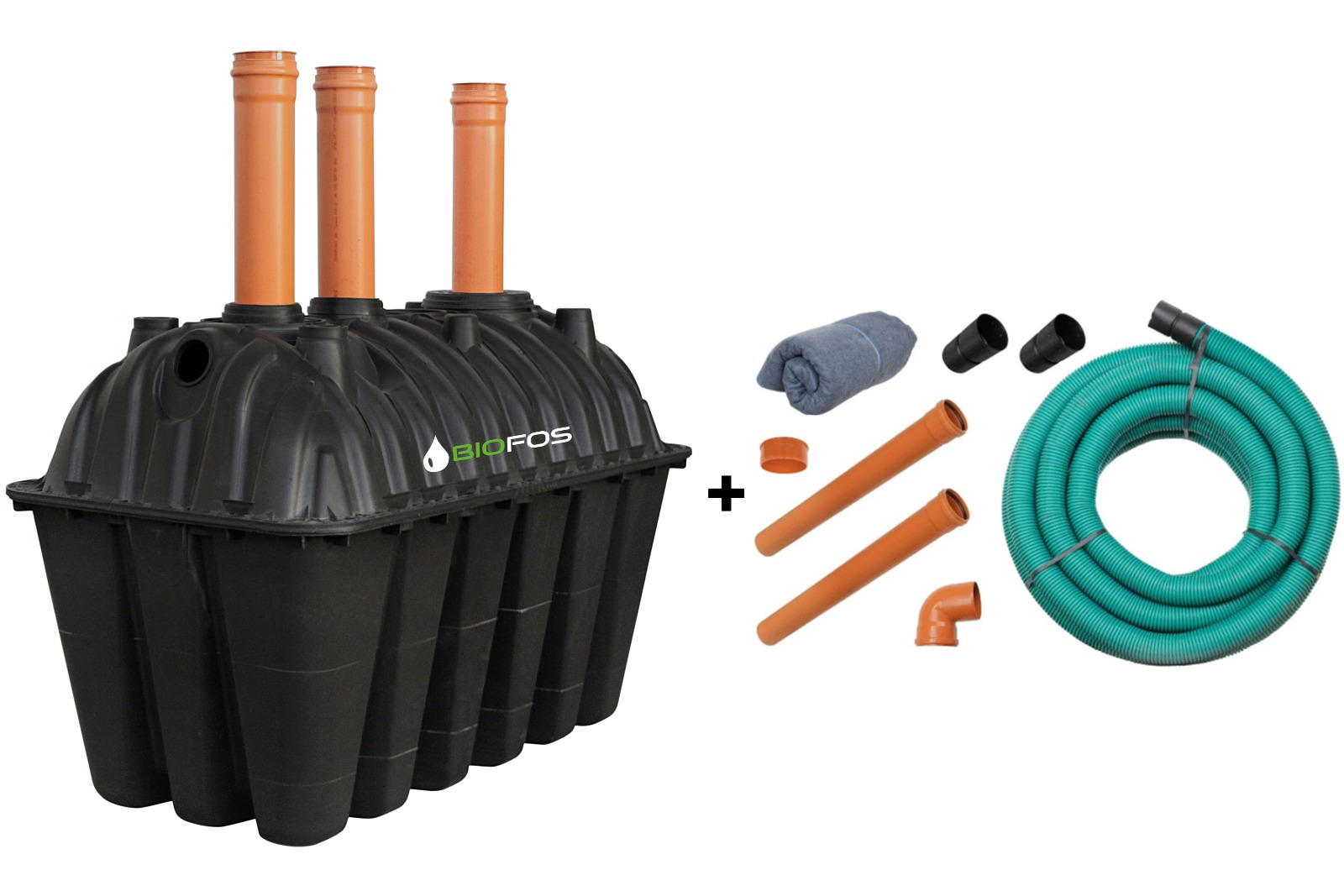 fosa_2500L_kit_drenaj Fosă septică 2500L cu kit de instalare si drenaj + transport inclus - imagine 1