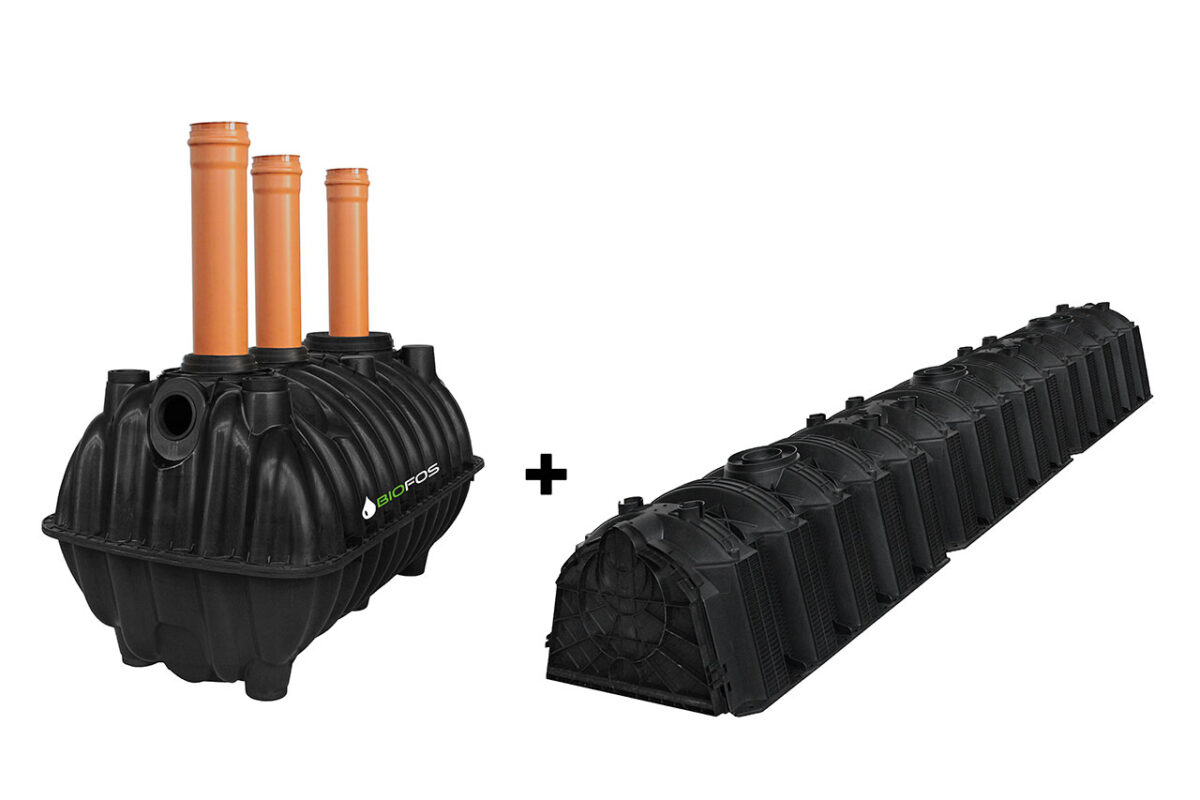 Pachet promo cu fosa de 1600L, 3-4 persoane si kit percolaj
