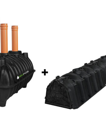 Pachet promo cu fosa de 1600L, 3-4 persoane si kit percolaj