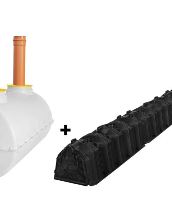 Pachet promo cu fosa de 2000L, 4-6 persoane si kit percolaj