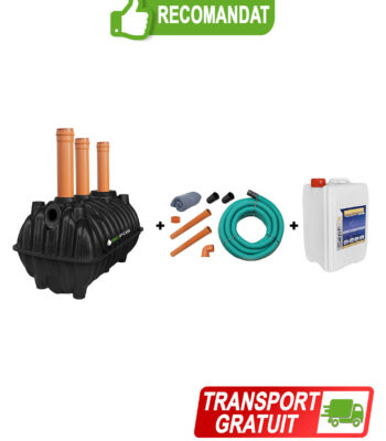 Pachet fosa 1100L si kit drenaj de la BioFos si 5L bioactivator SEPT-X - pachetul SMART 1100 cu transport gratuit
