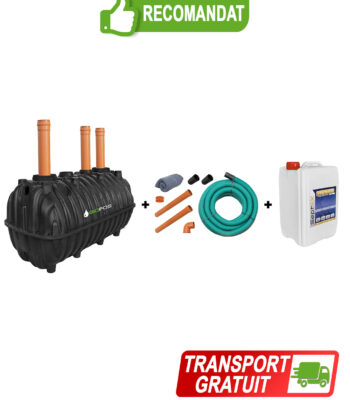 Pachet fosa 2200L si kit drenaj de la BioFos si 5L bioactivator SEPT-X - pachetul SMART 2200 cu transport gratuit