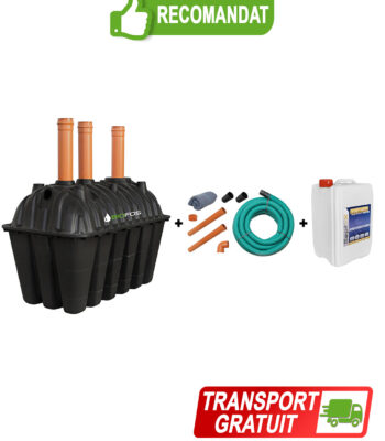 Pachet fosa 2500L si kit drenaj de la BioFos si 5L bioactivator SEPT-X - pachetul SMART 2500 cu transport gratuit
