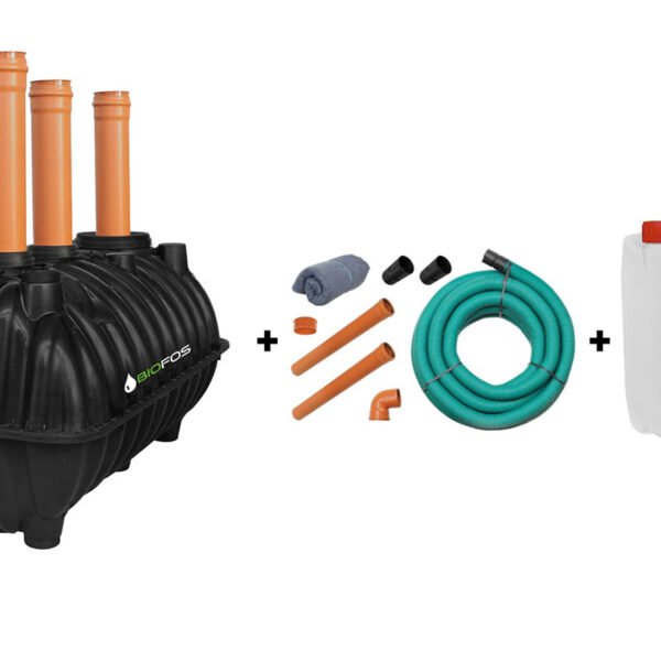 Fosă ecologică 1100L cu kit de instalare si drenaj, SEPT-X 5L si transport inclus