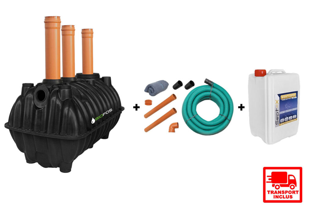 promo fosa septica BioFos de 1600L cu kit instalare si bioactivator SEPT-X de 5L