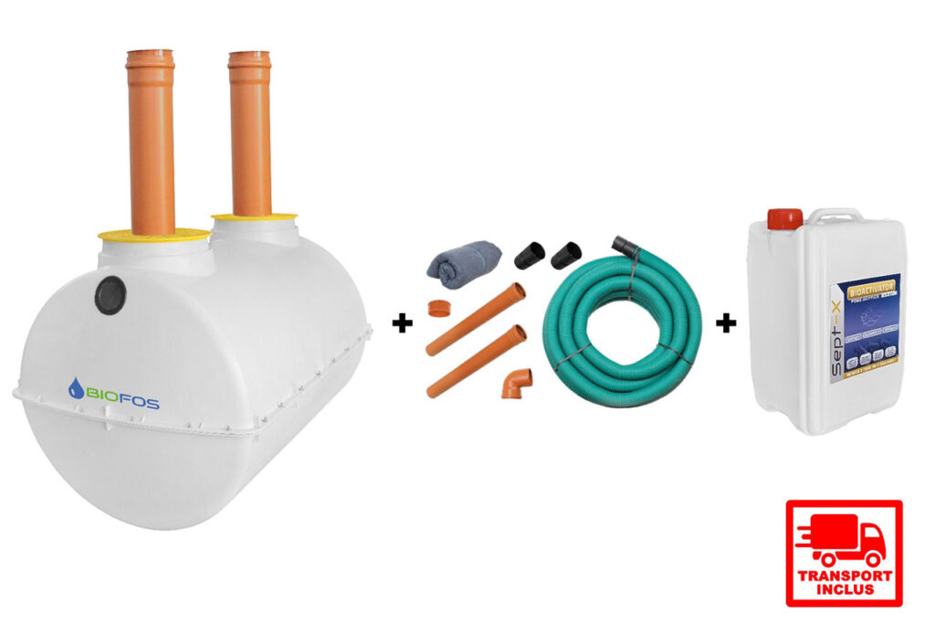promo fosa septica BioFos de 2000L cu kit instalare si bioactivator SEPT-X de 5L