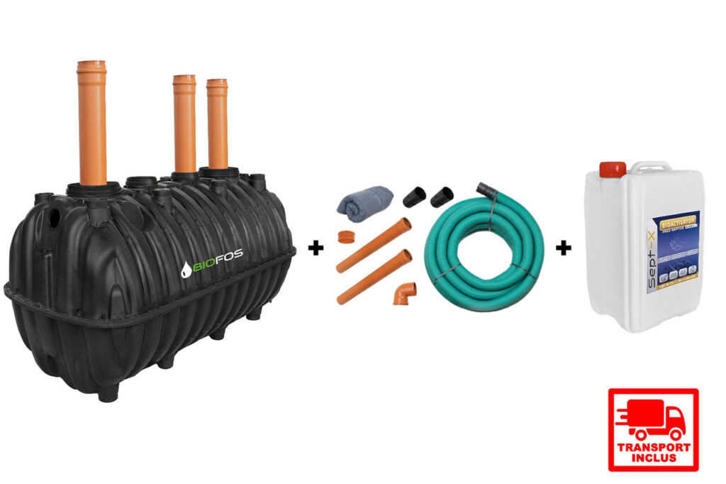 promo fosa septica BioFos de 2200L cu kit instalare si bioactivator SEPT-X de 5L