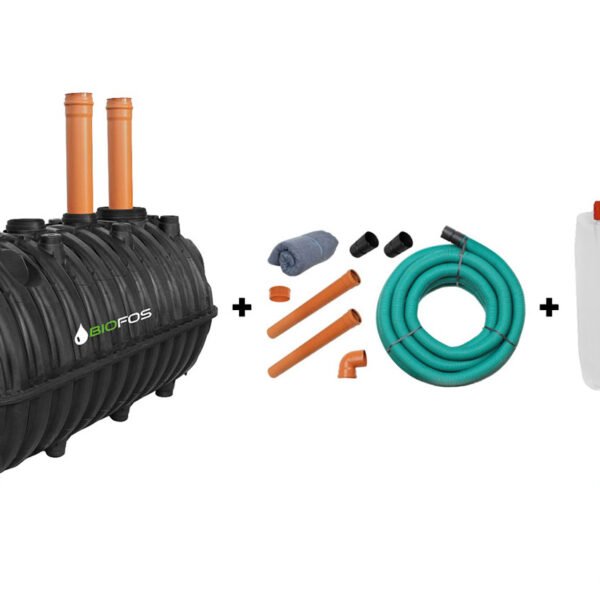 Fosă ecologică 2200L cu kit de instalare si drenaj, SEPT-X 5L si transport inclus