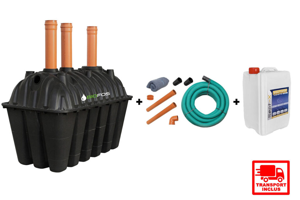 promo fosa septica BioFos de 2500L cu kit instalare si bioactivator SEPT-X de 5L