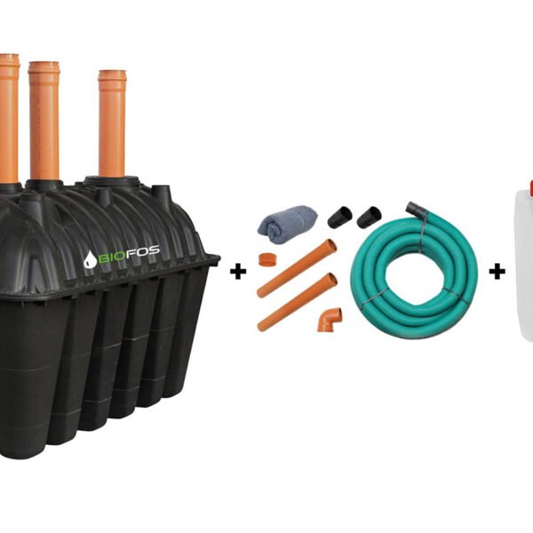 Fosă ecologică 2500L cu kit de instalare si drenaj, SEPT-X 5L si transport inclus