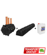Pachet fosa 1600L si kit percolaj cu 3 tunele de la BioFos si 20L bioactivator SEPT-X - pachetul PREMIUM PLUS 1600 cu transport gratuit