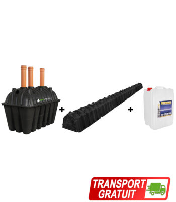 Pachet fosa 2500L si kit percolaj cu 5 tunele de la BioFos si 20L bioactivator SEPT-X - pachetul PREMIUM PLUS 2500 cu transport gratuit